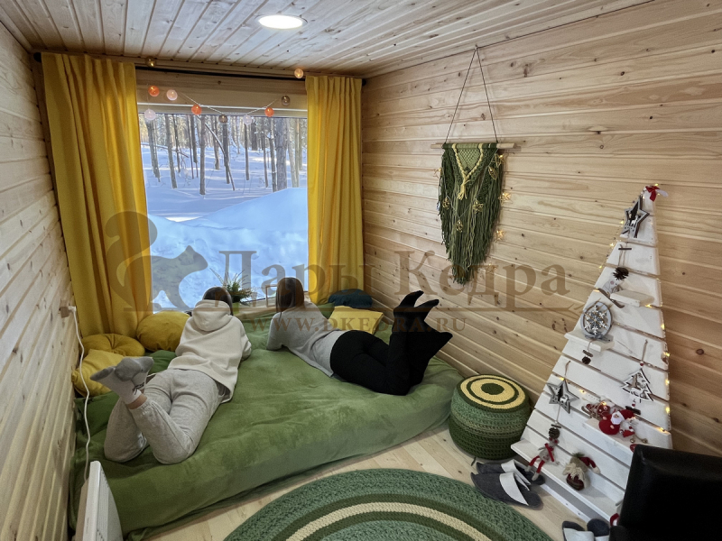 Утеплённый зимний кемпинг-дом «Панорама» с боковым входом